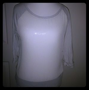 Sequined Grey Hollister Top
